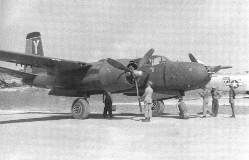 A-26 Muso solido, 8 cannoni. Okinawa, 20 agosto 1945
